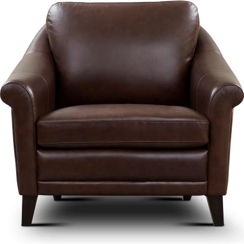 San Paulo Chair in Brown Top Grain Leather